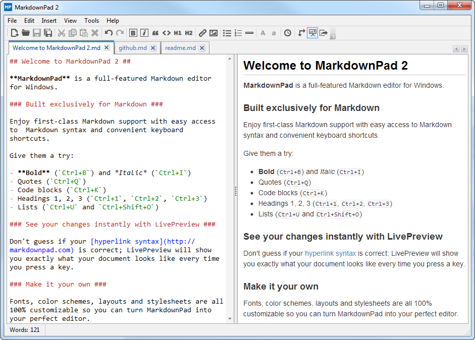 分享：利用MarkdownPad进行快捷编辑后发布